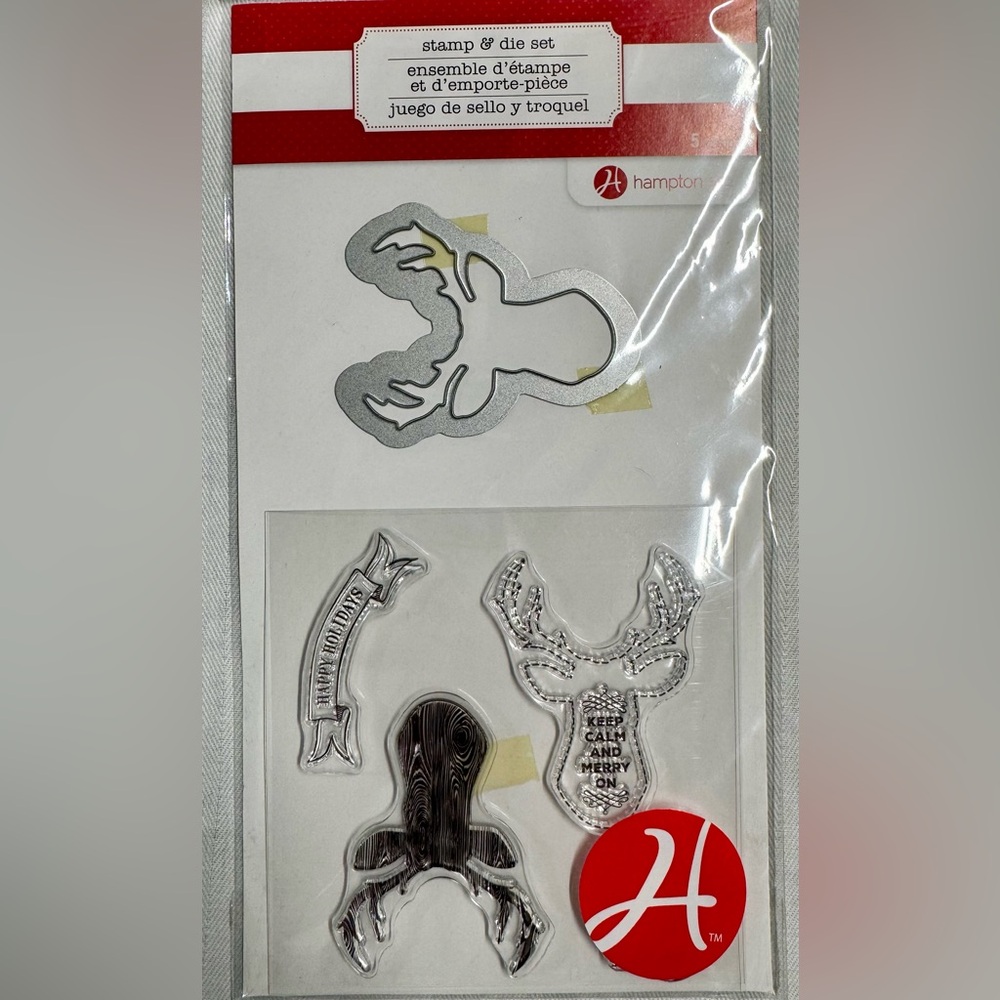Hampton Art Reindeer Stamp and Die Set